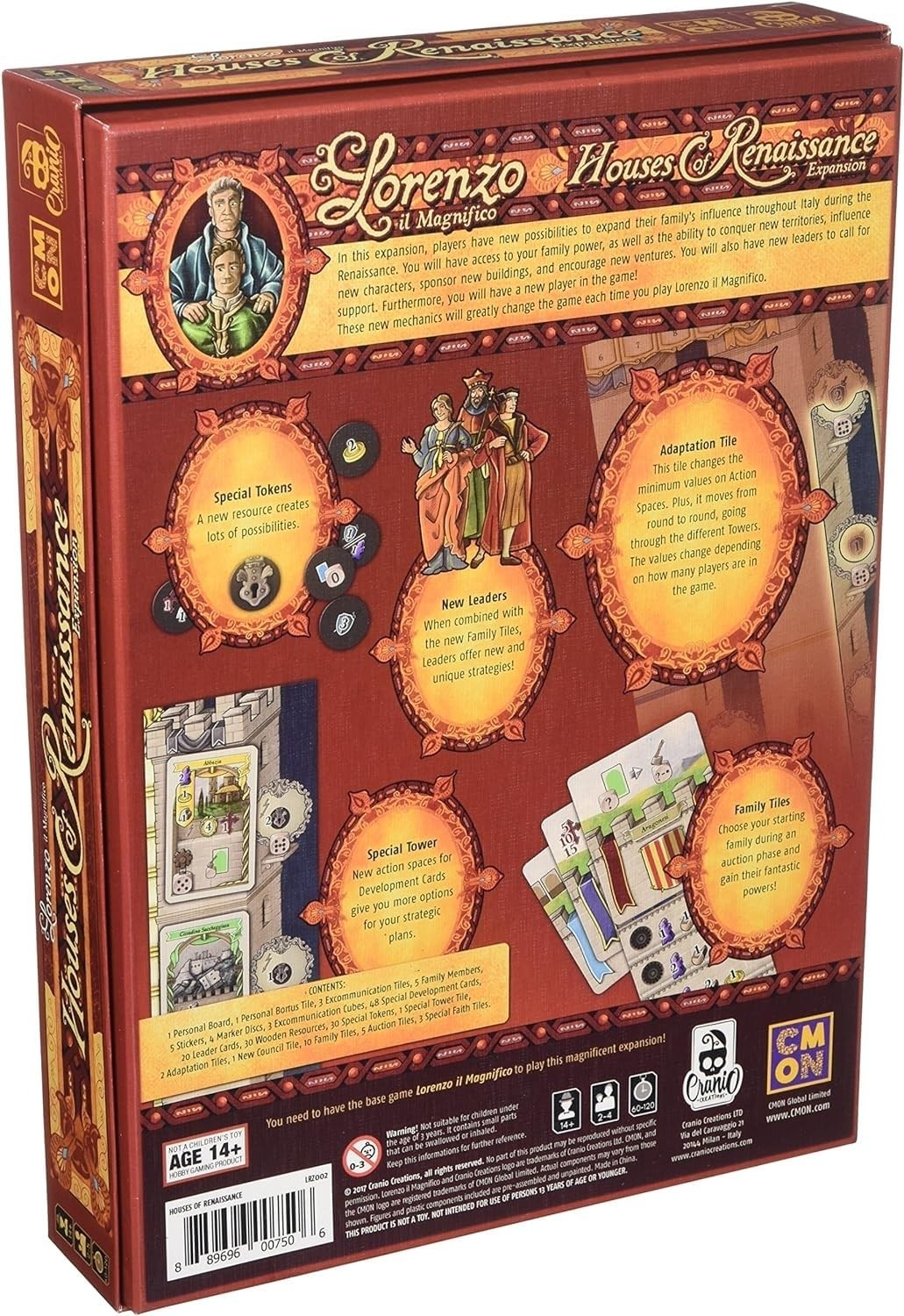 CMON Lorenzo il Magnifico: Houses of 12.4 x 8.89 x 1.97 inches, Various