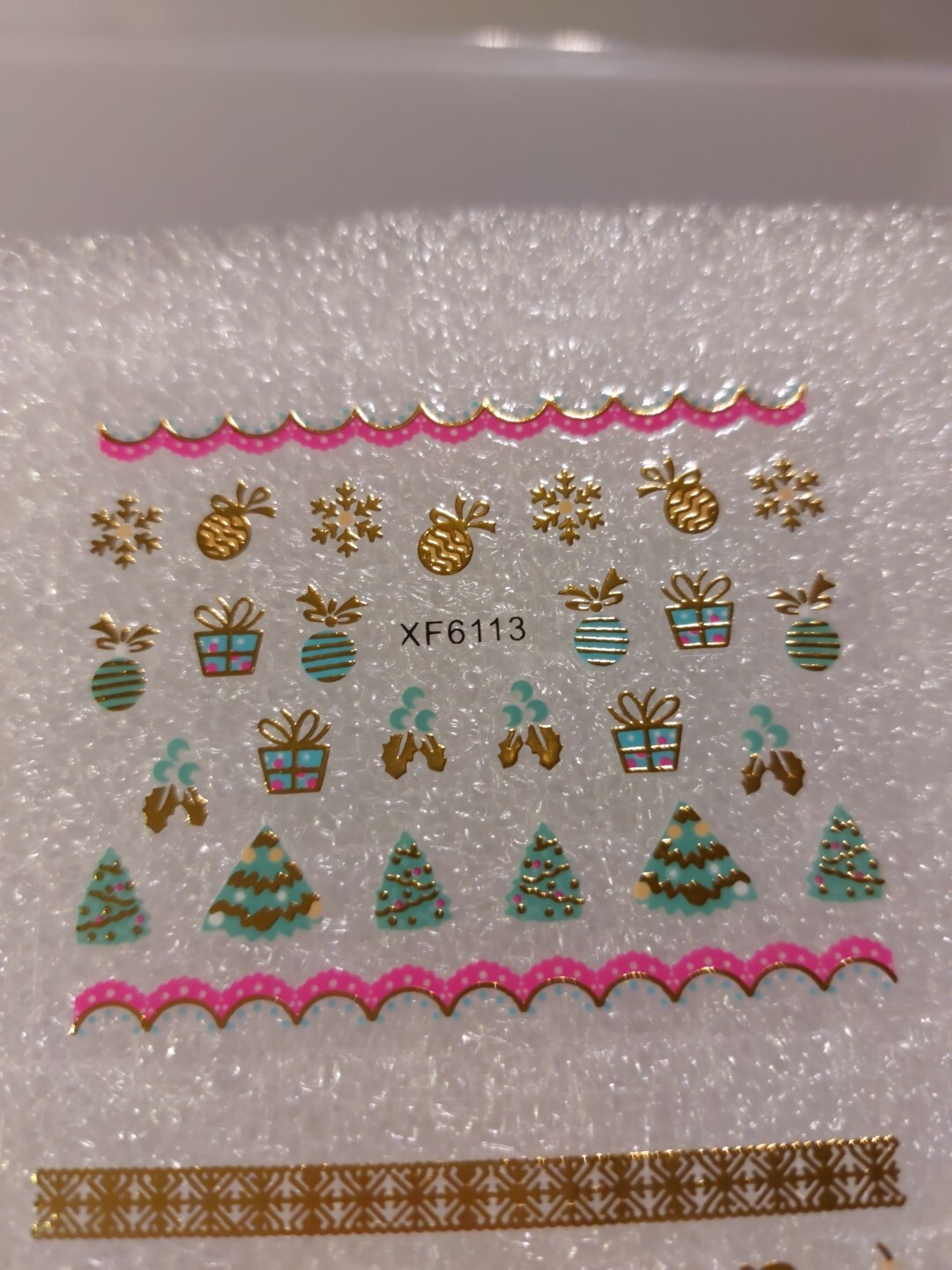 4 X Small Sheets Of Christmas Nail Art Stickers (Dn62) New