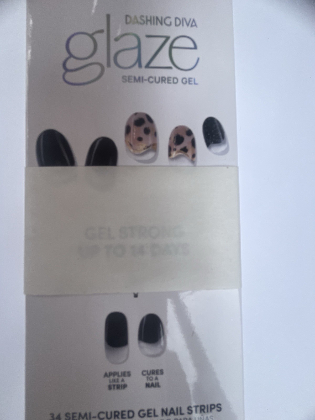 3 Pack Dashing Diva Glaze Semi-Cured Gel Nail Strips Lot of 3 32 Count in Each