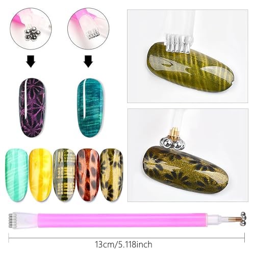 16 Pieces Cat Eye Nail Magnet Tool Set For Nails, Cat Eye Nail Polish SET1