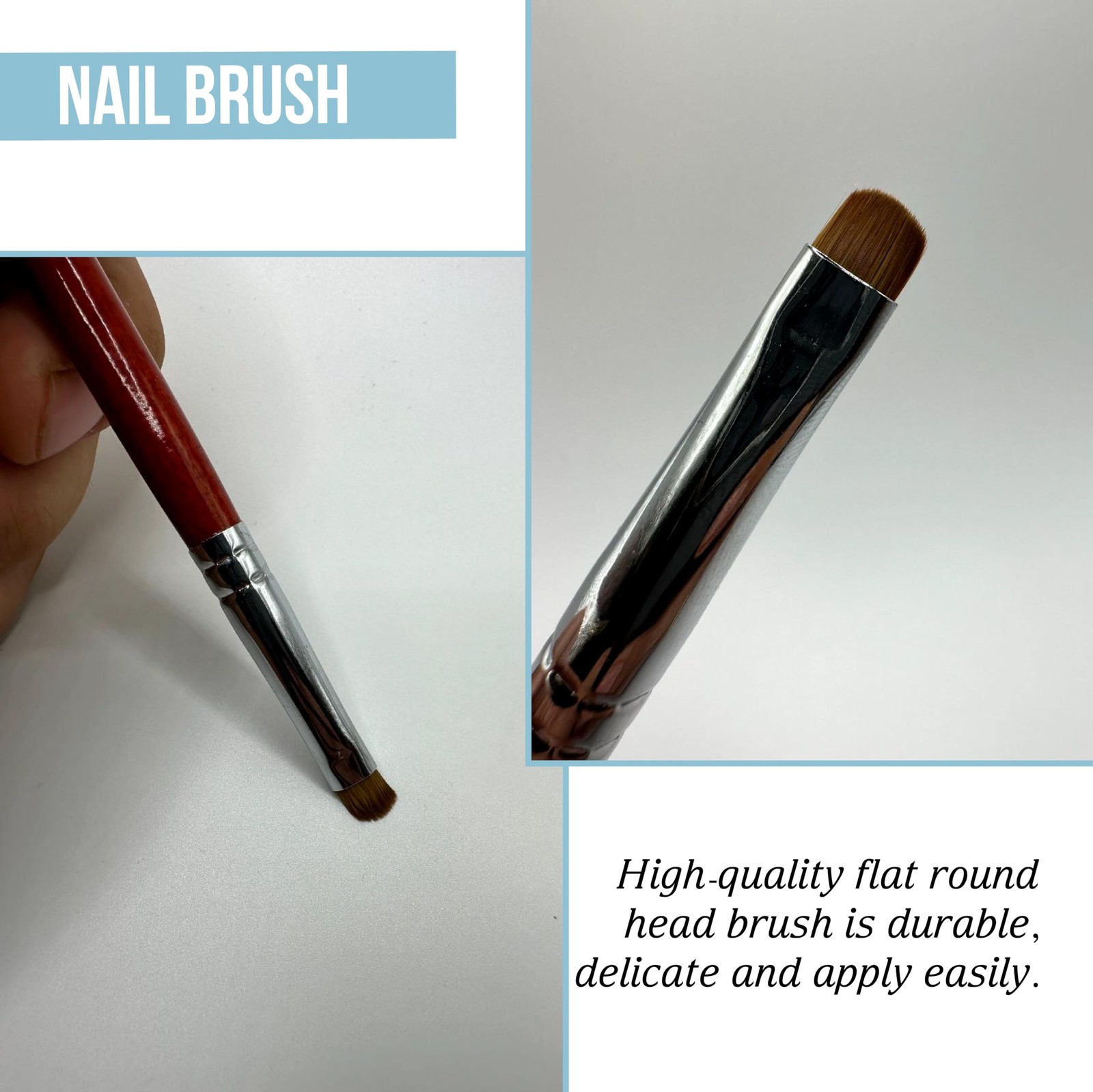 2-Piece Sable Brush Set: Professional Acrylic French Manicure Clean-up Brush …