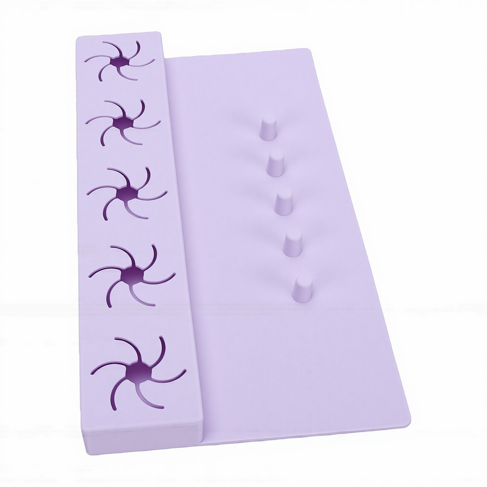 2 In 1 Silicone Nail Hand Rest Mat Anti Spill Holder For Home