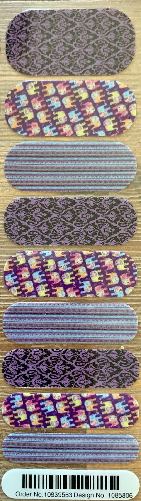 Jamberry NAS Mixed: Exotic! Colorful Pastel Ombré Elephant, Stripe, Damask ❤️