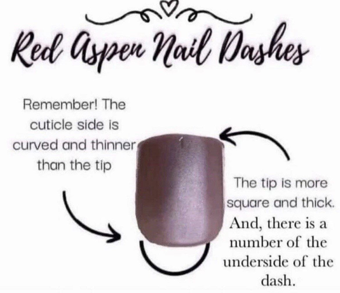 Satin And Silk Red Aspen Nail Dashes Press On Nails Shiny Medium Oval Round