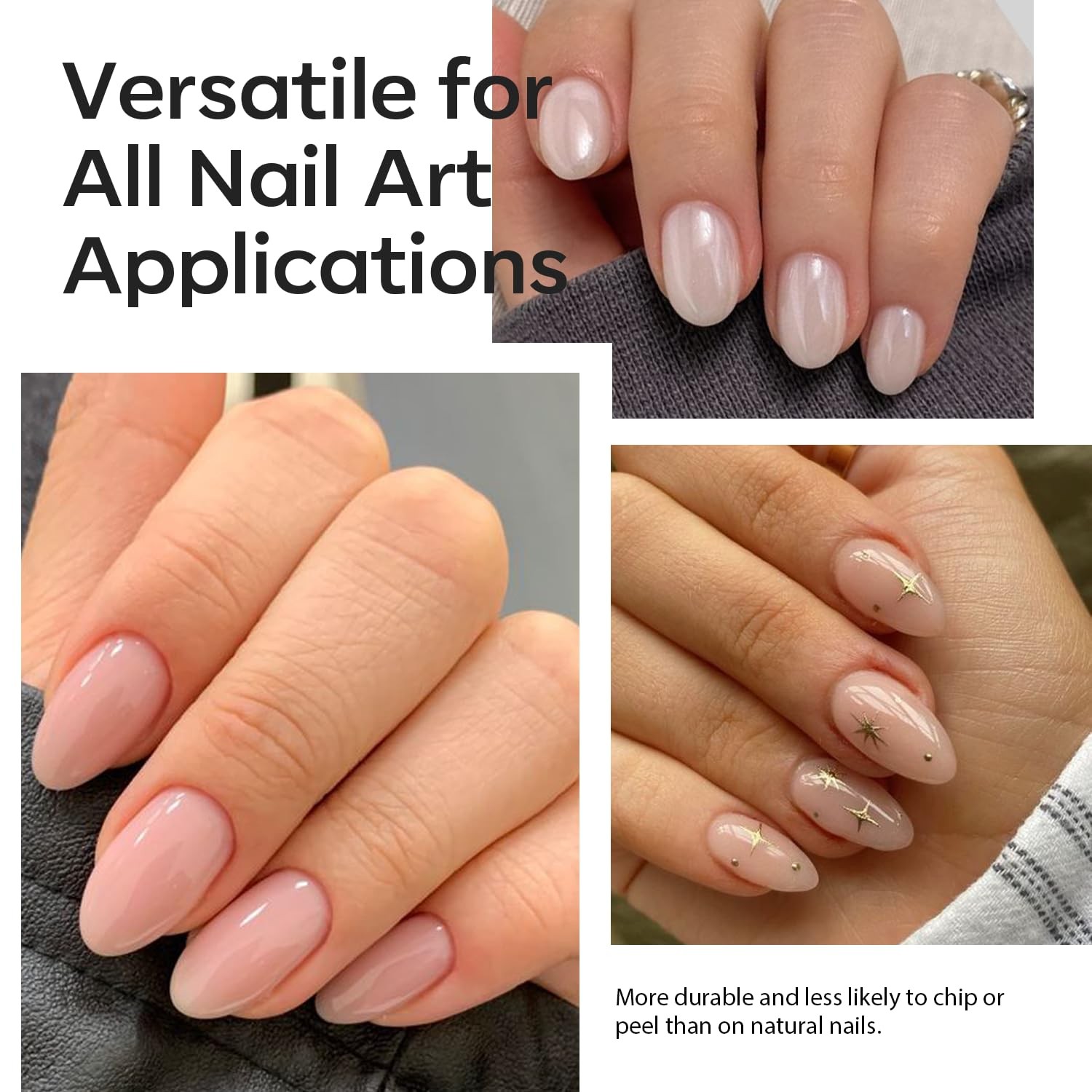 modelones Extra Short Almond Nail Tips, Pre-shaped Tips Gel XS, B7-XS