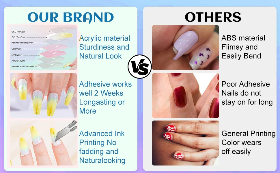 24Pcs Set French Tip Press On Nails Short Oval 3D Gel Flower Ladybug Polka Dot
