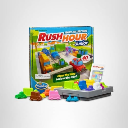 ThinkFun Rush Hour Junior – Classic Traffic 8 x 8.9 x 2.5 inches, Multicolor