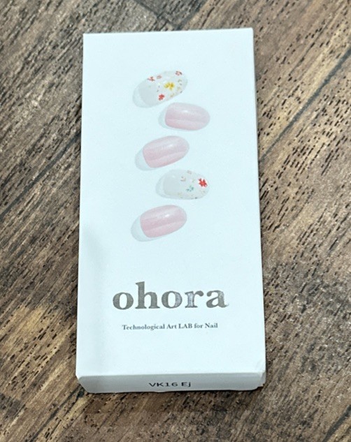 Ohora Semi Cured Gel Nail Strips N Flower Champagne ND-037-G