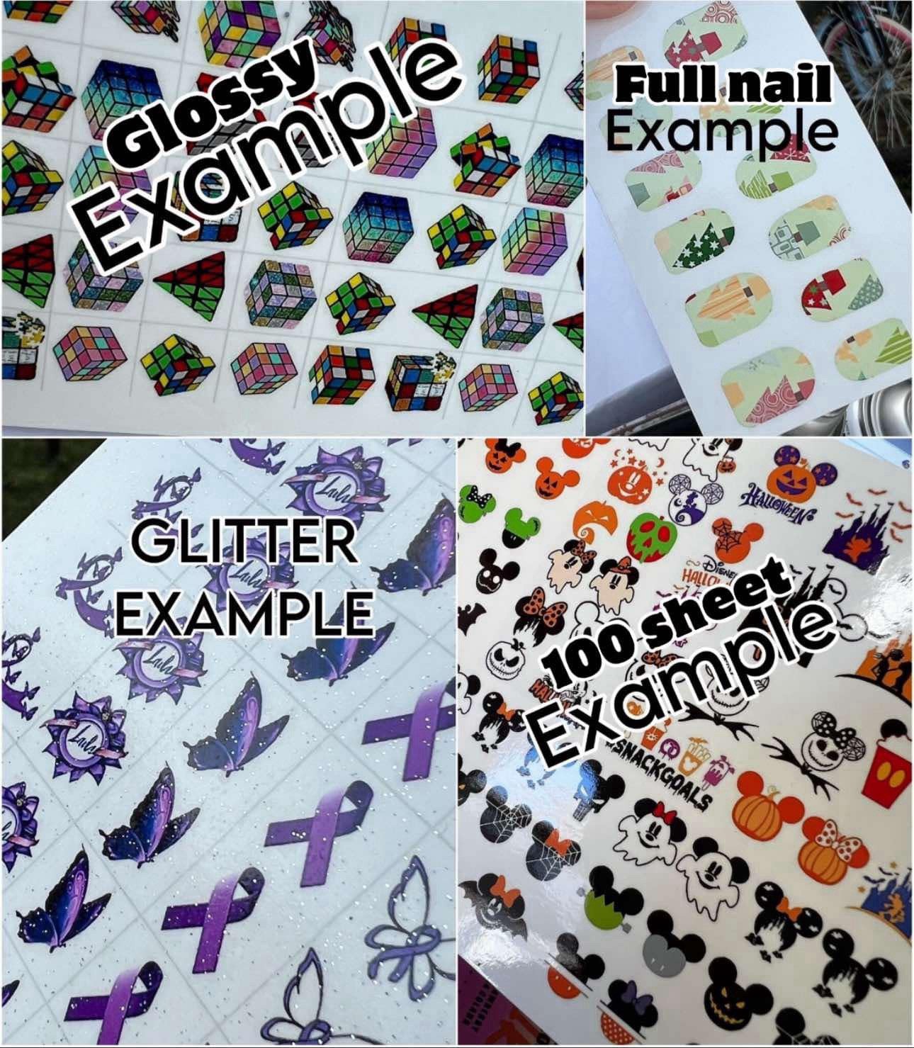 Harley #1 Set Of 50 Waterslide Nail Art Decals