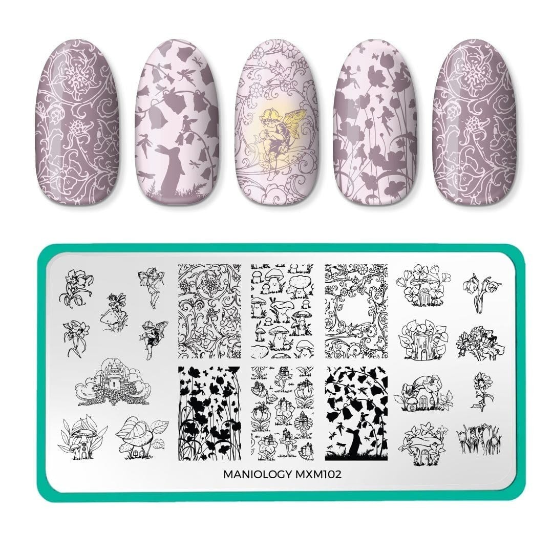 Maniology Mani X Me Nail Stamping Plates Set MXM101 MXM102 Enchanted TwilightFae