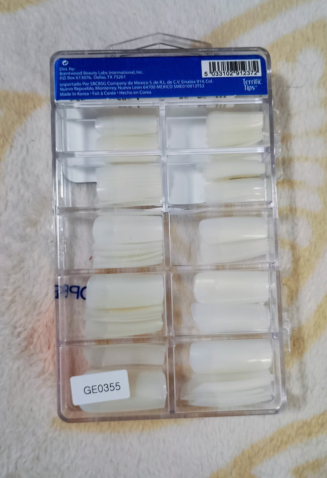 Lot Of 3 Acrylic Nails Sets,White,Blue,Pink And Buffer. *New