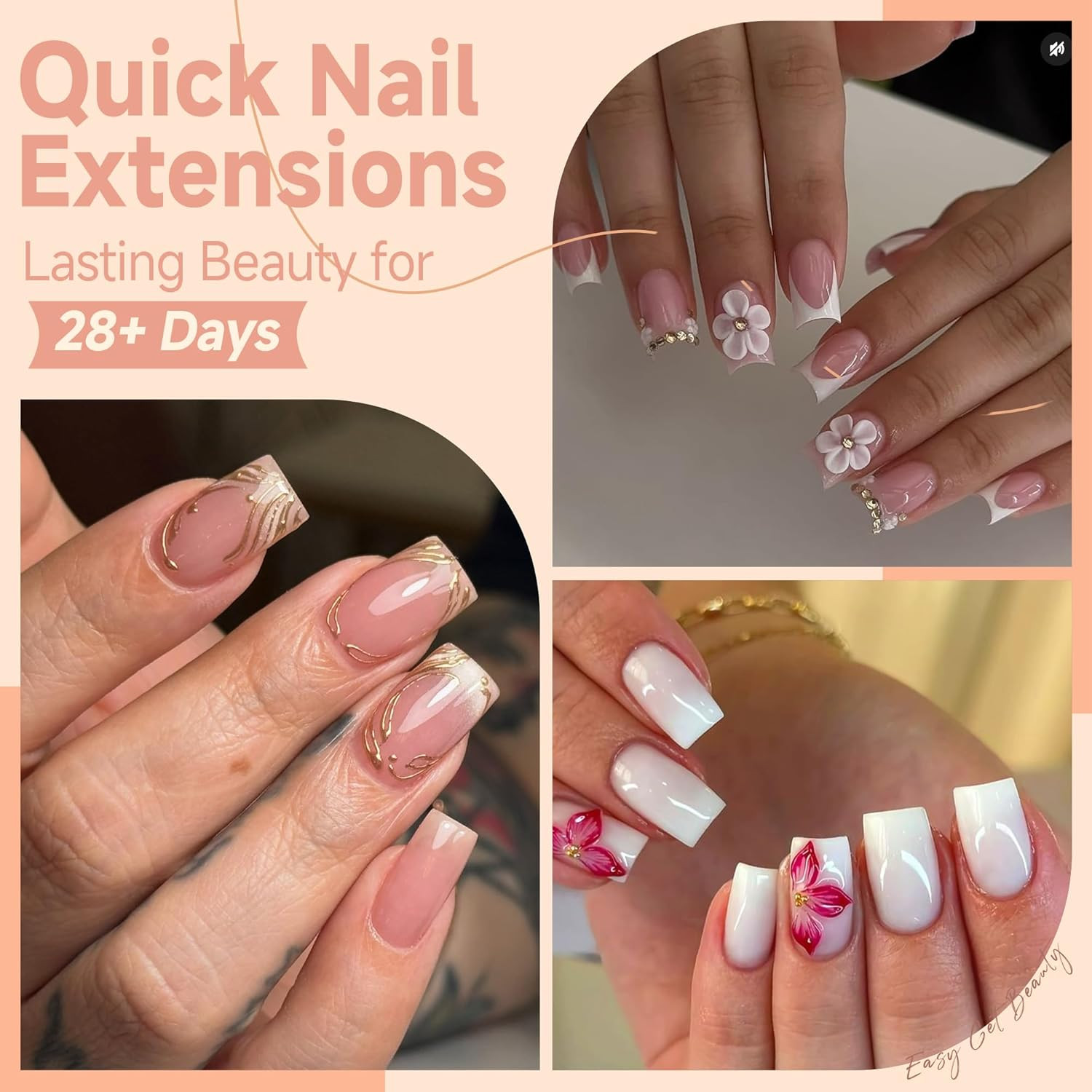 Nail Tips Short Square, Pre-Buff Matte Gel Nails Tips Short Square Nail Tips 120