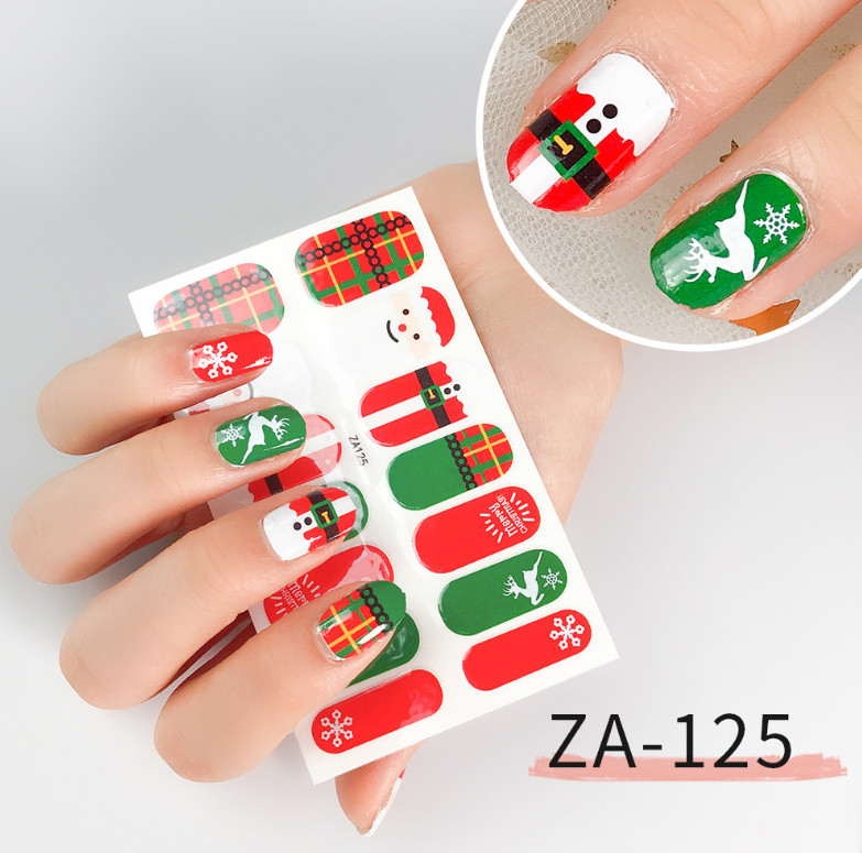 Nail Wraps Christmas Snowflake Santa Stickers Polish Manicure Art Decor DIY NH24