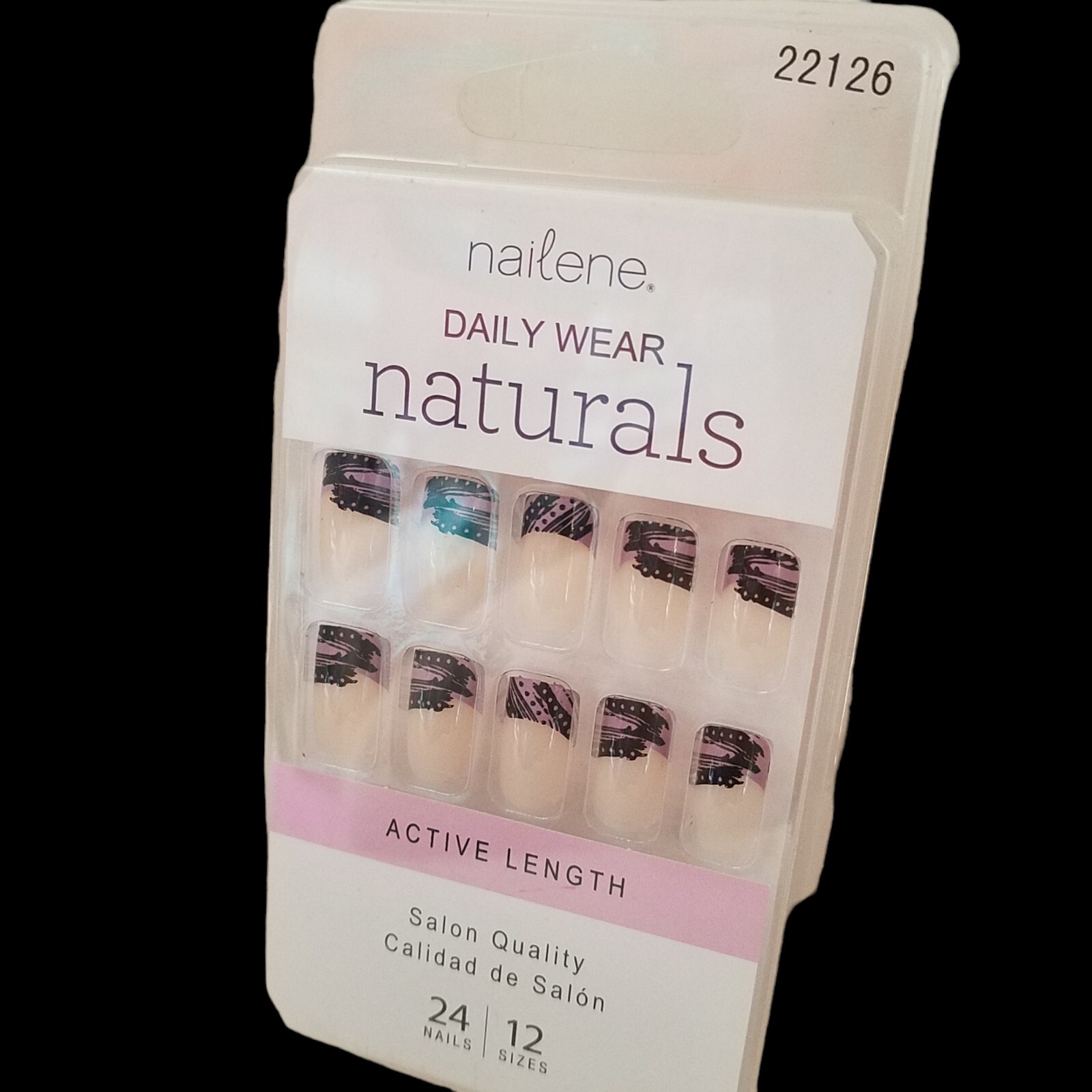 Nailene DAILY WEAR NATURALS Active Length Salon Quality 24 Nails 22126 NO GLUE