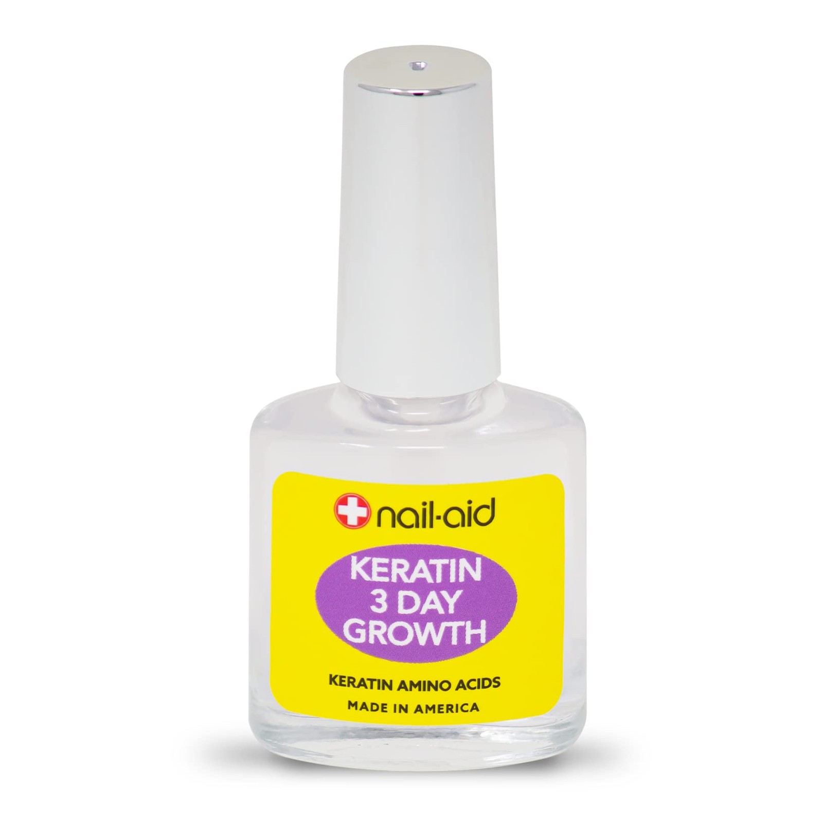 Nail-Aid Keratin 3 Day Growth Nail Treatment & 0.55 Fl Oz (Pack of 1), Clear