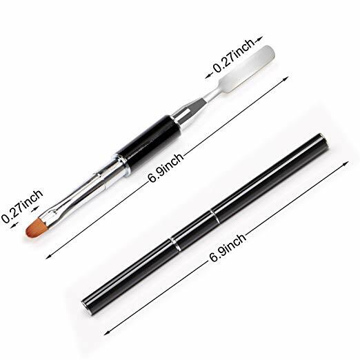 Dual-Ended PolyGel Nail Brush & Spatula Picker – 2 in 1 Gel Application Tool