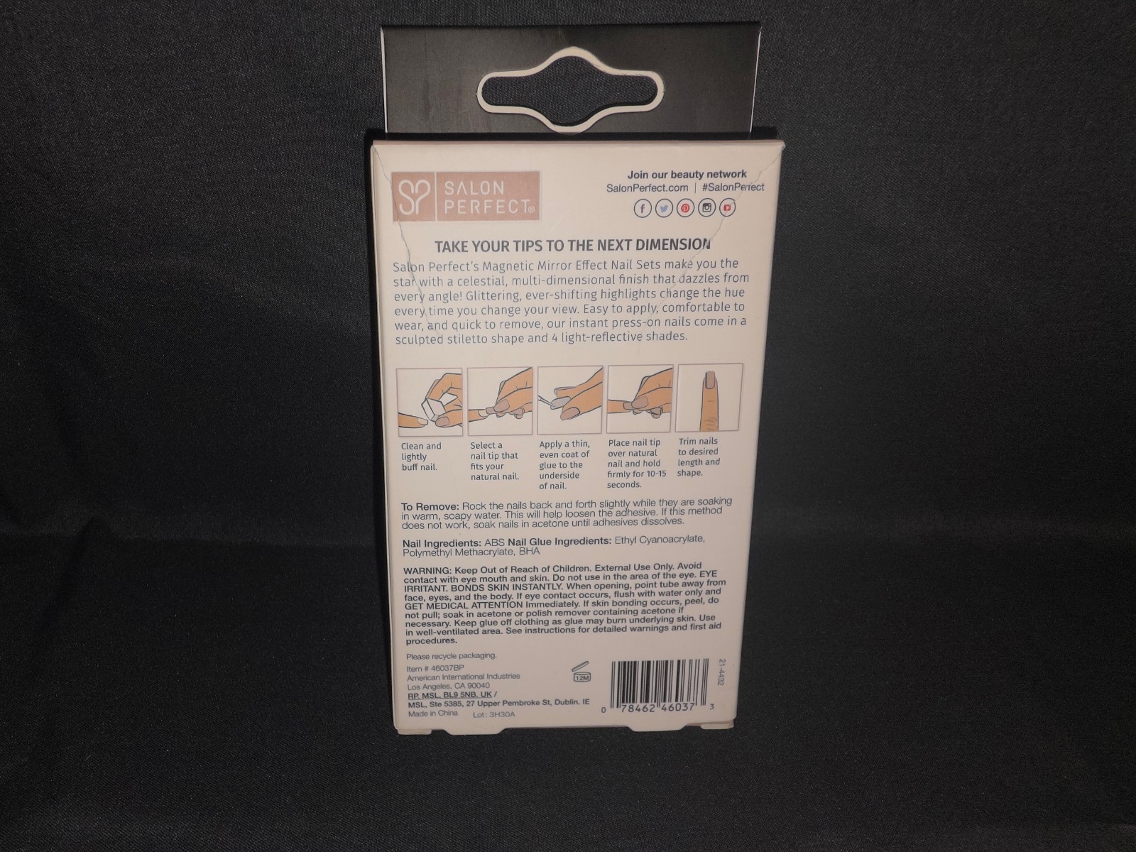 NEW SALON PERFECT MAGNETIC MIRROR EFFECT COLLECTION BEIGE ARTIFICIAL PRESS NAILS