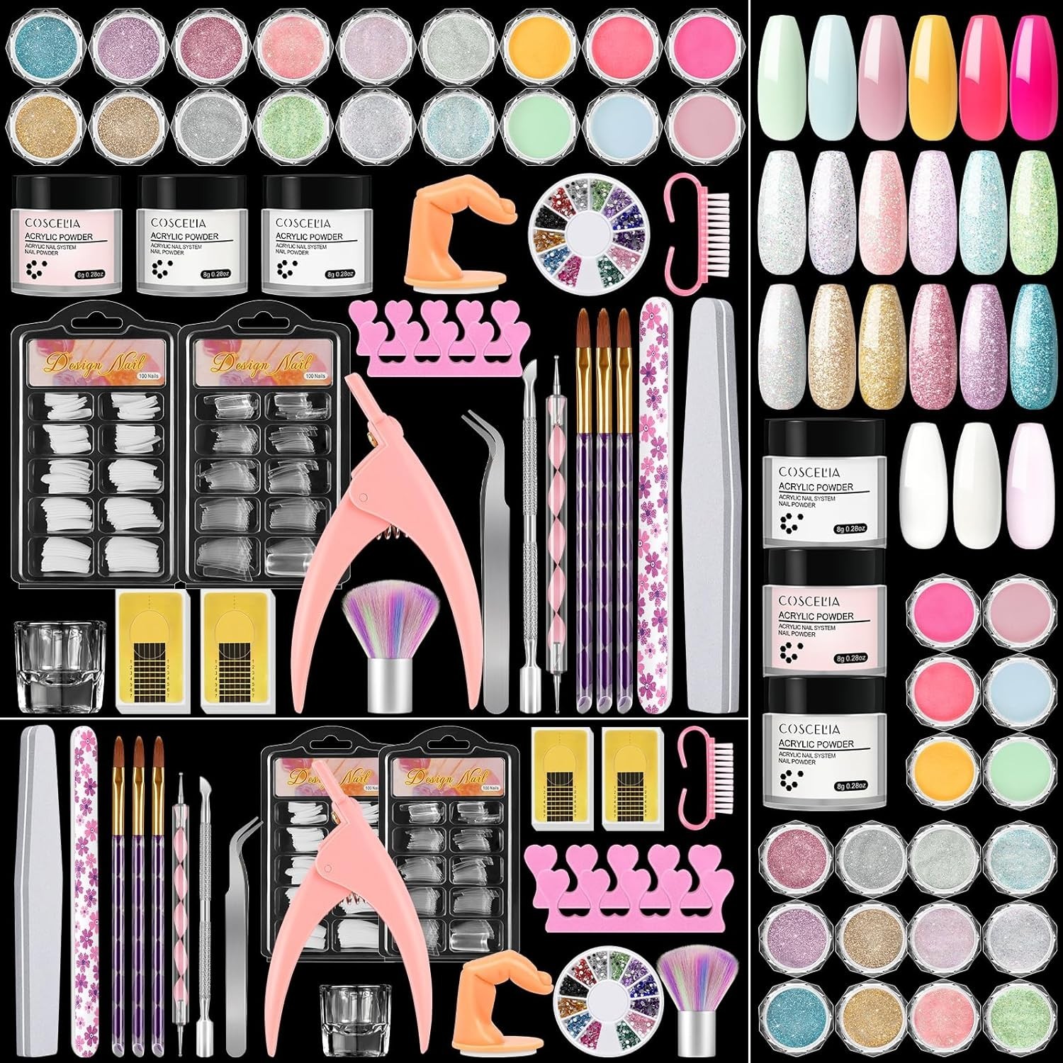Acrylic Nail Kit for Beginners with Everything Nails Kit Acrylic Set Glitter …