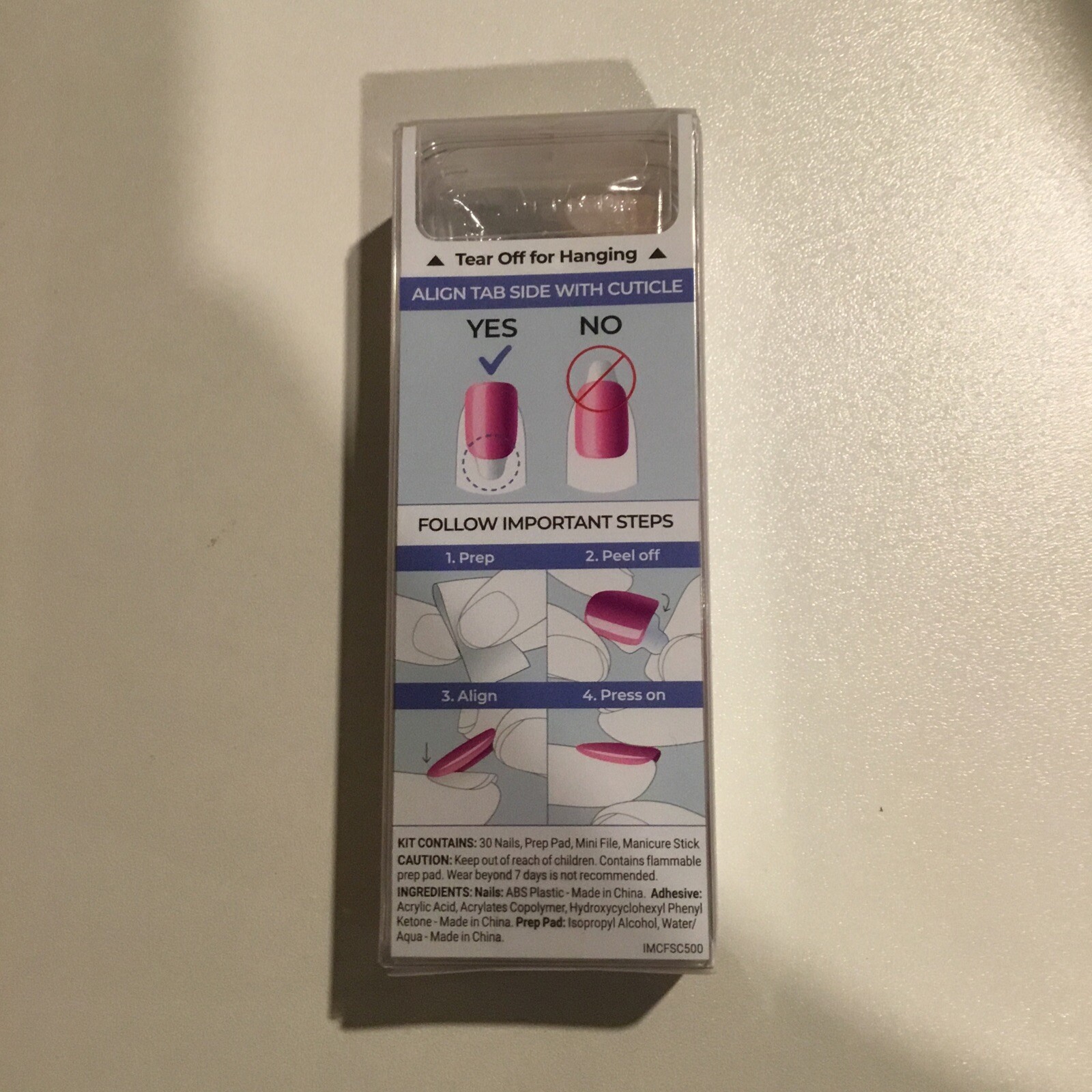 KISS IMPRESS COLOR FXPRESS ON Nails “Rebel” White 30 Nails #91399 No Glue Mani