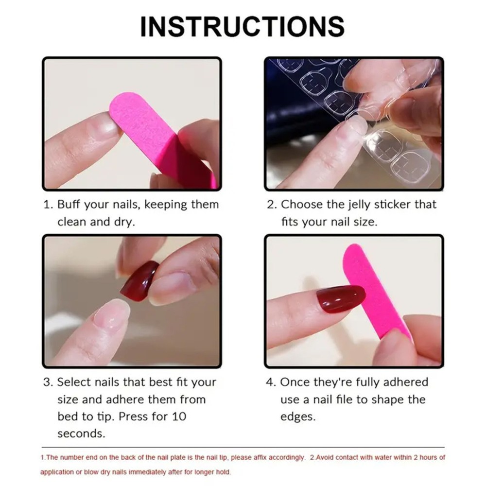 Fashion Press on Nails Camellia Pearl Floral Design with Glue Included MJ-303