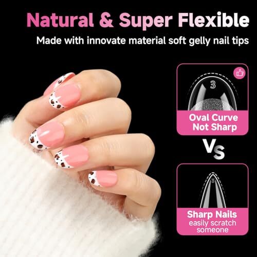 Short Oval Gel x Nail Tips, 312Pcs Pre-shaped Half Matte Short B0 – Short Oval