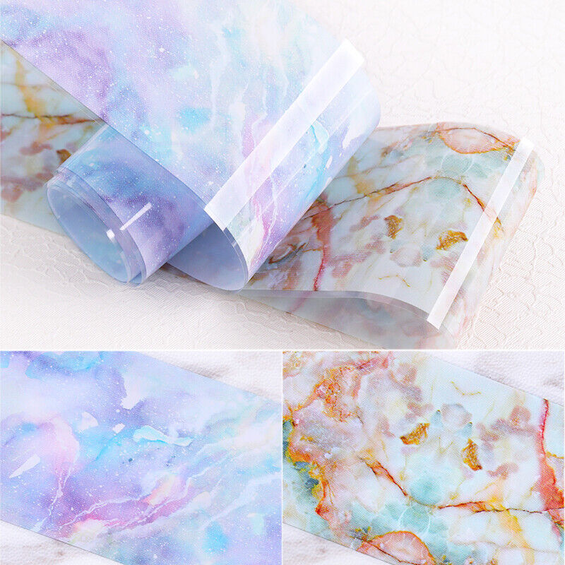 Nail Transfer Sticker Rainbow Sky Nail Art Foil Polish Adhesive Decals NS47
