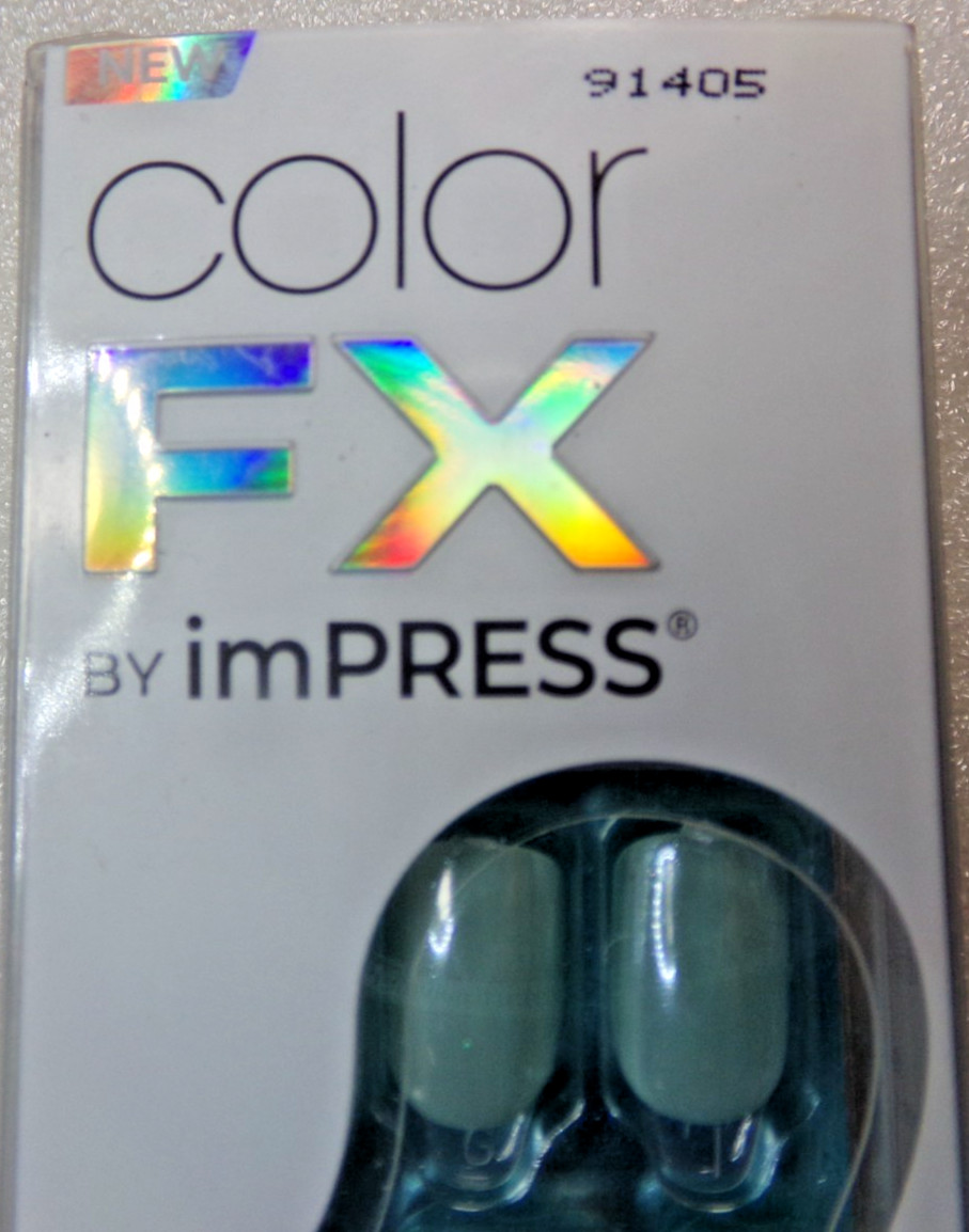 IMPRESS FX NAILS PRESS ON SHORT – Shimmering Aqua Green (After Hours)