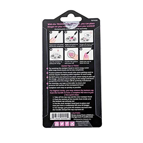 35mm HD Chunky Transparent Soft Stamper and Scraper Set – Nail Art – Stamping