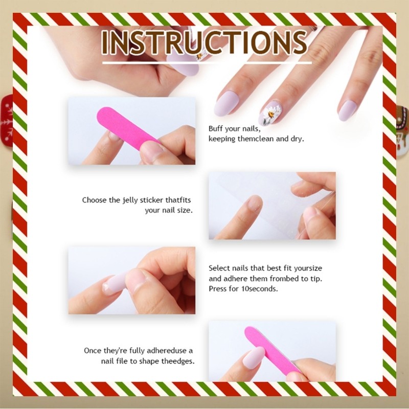 False Nail Christmas Nail Art on Nail With Snowman Snowflake Easy To Use