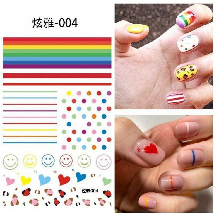 Nail Stickers Waterproof Nail Art Design DIY Decal Flower Fruit Starter Easy Use