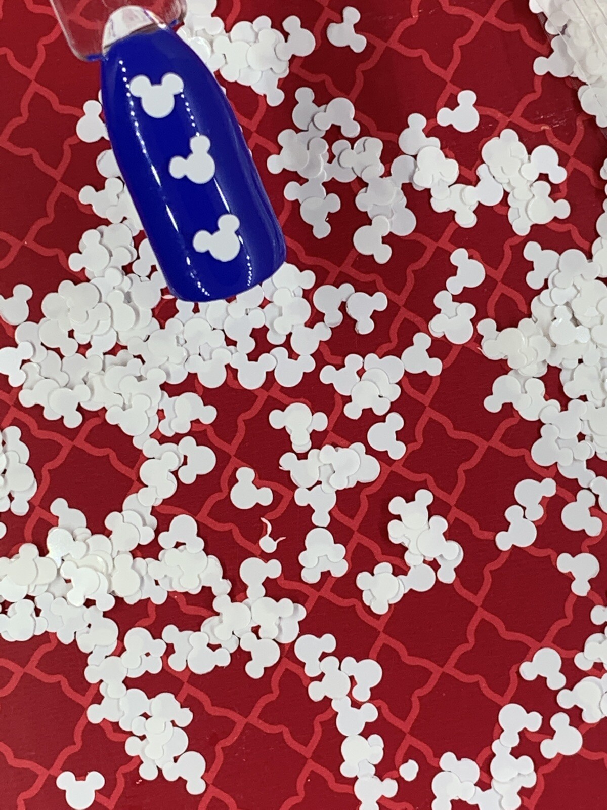 Plain White Mickey Mouse Glitter | 1 TSP | Gel Nail Art & Acrylic