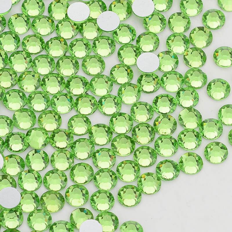 1440pcs Light Green Crystal Flatback 3D Non HotFix FlatBack Nail Art Decorations