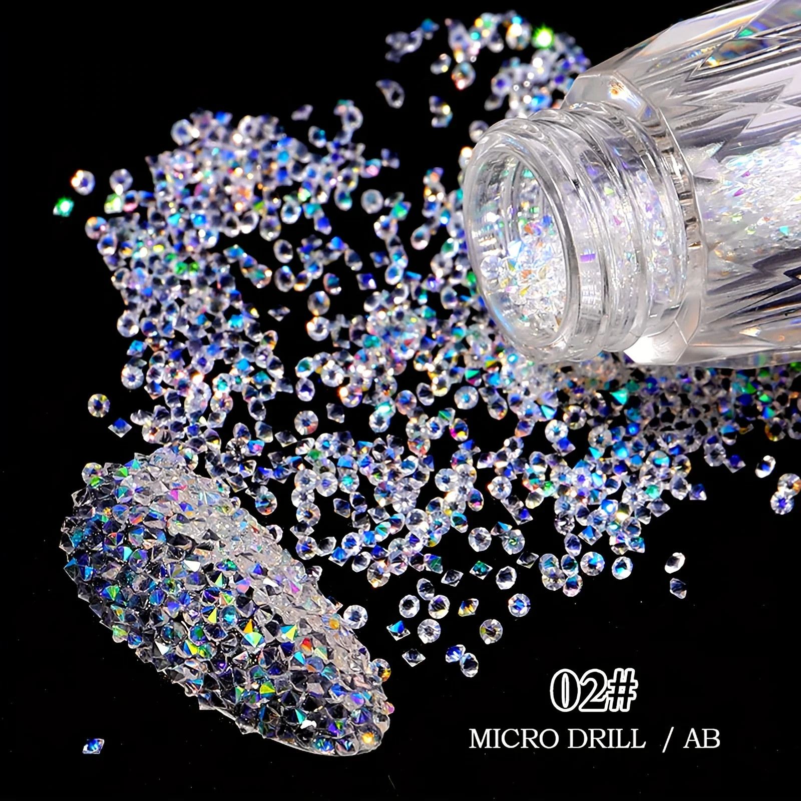 Sparkling Caviar Bead Rhinestones Set – 3D Nail Art Crystal Accessories – DIY Fa