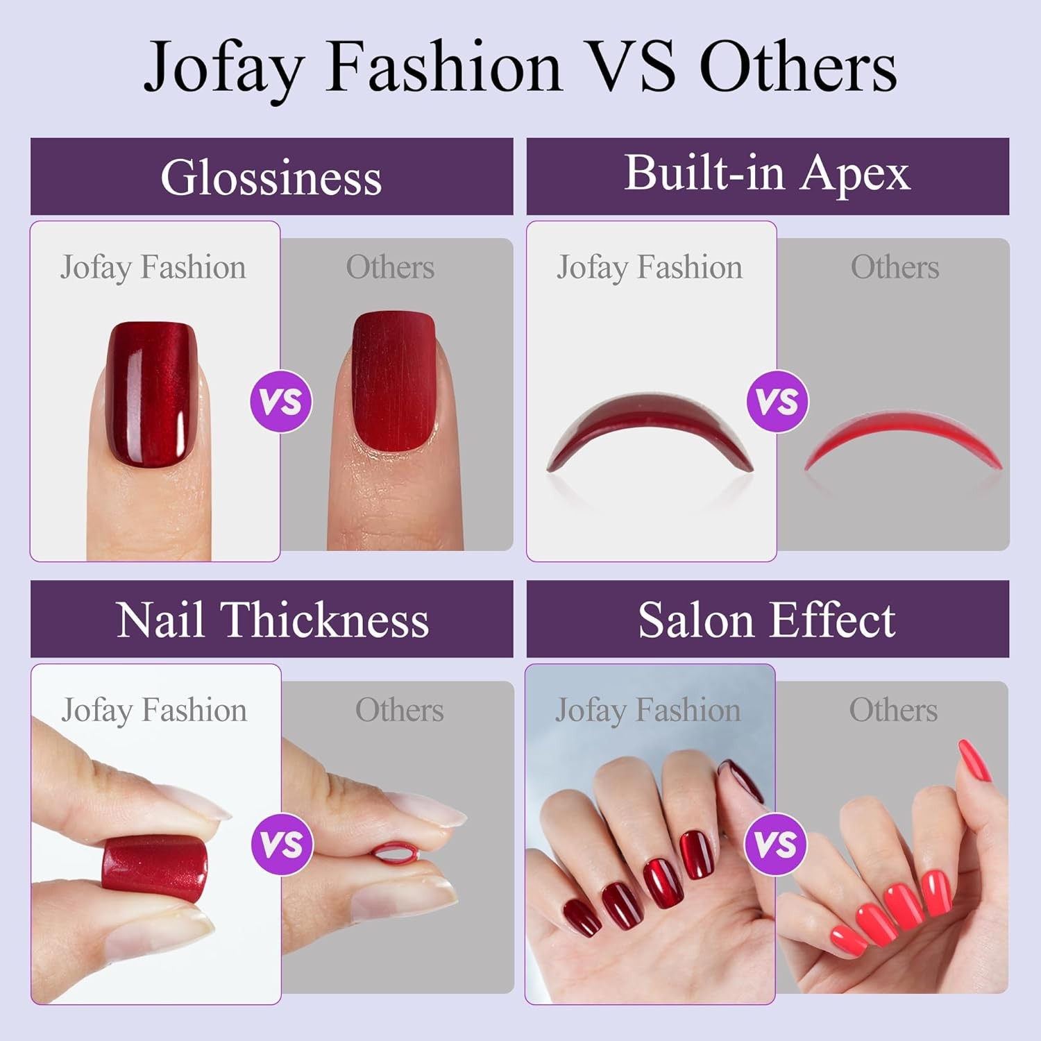 Cat Eye Press on Nails Short 5 Styles, 160Pcs Salon-Like Fake Nails with Glit…