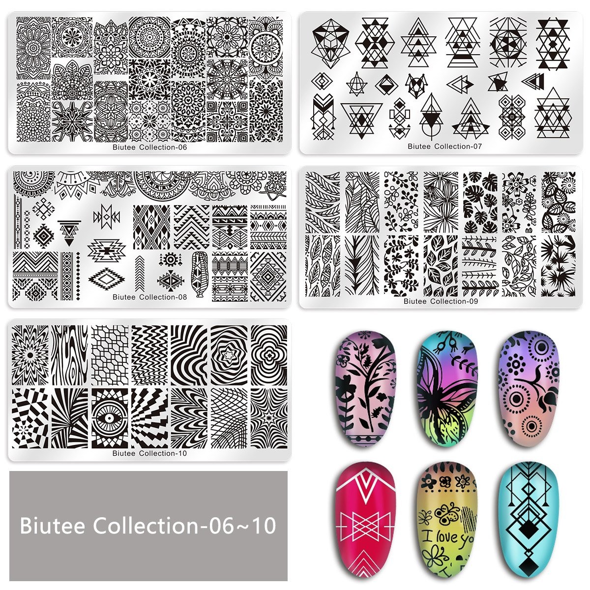 Nail Art Stamping Plates 19pc Set Nail Stamp Stamping Kit Tools Supplies