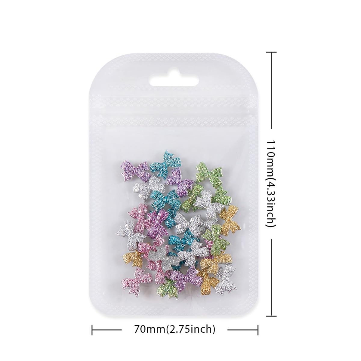 30Pcs Bow Nail Charms, Extra Sparkly Bows Rhinestones 3D Bow Nail Art Charms …