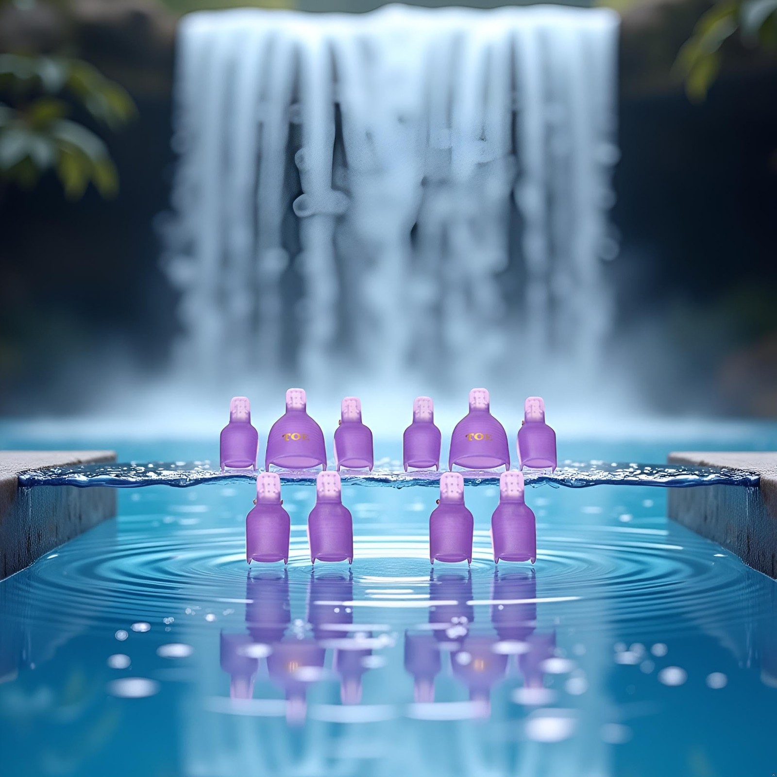10Pcs Purple Useful Toenail Clips Nail Art Caps Soak Off UV Gel Clamp