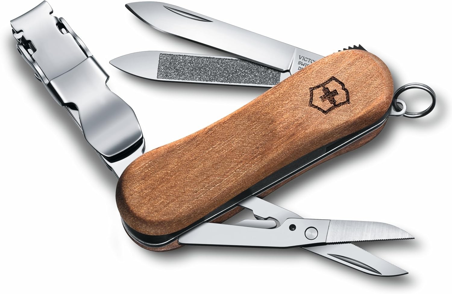 Nail Clip 580 Wood Swiss Army 6 Funct Poetknife with Nail