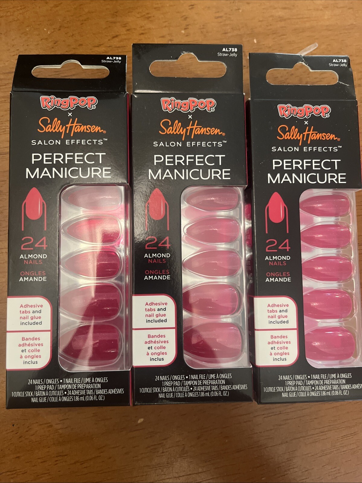 3 X Sally Hansen x Ring Pop Salon Effects Press-On Nails Straw-Jelly