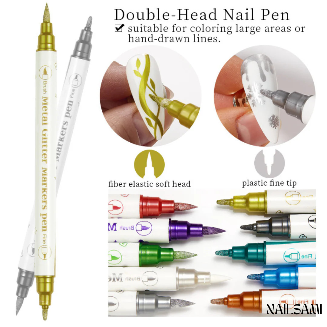 NAILSAMI Nail Art Pen Set Fine Line Detailing & DIY Manicure Design