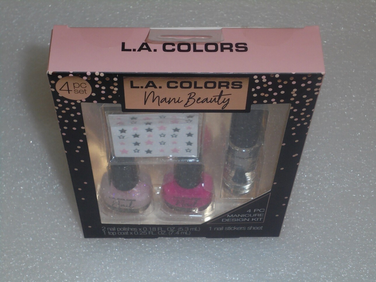 L.A. COLORS (4) PIECE MANICURE SET DESIGN KIT! NEW! MFG. SEALED! SALE!
