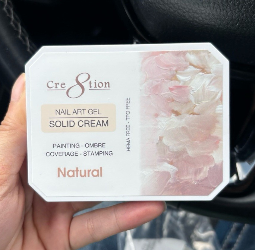 Cre8tion Natural Collection Solid Cream Nail Art Gel Palette HEMA/TPO Free