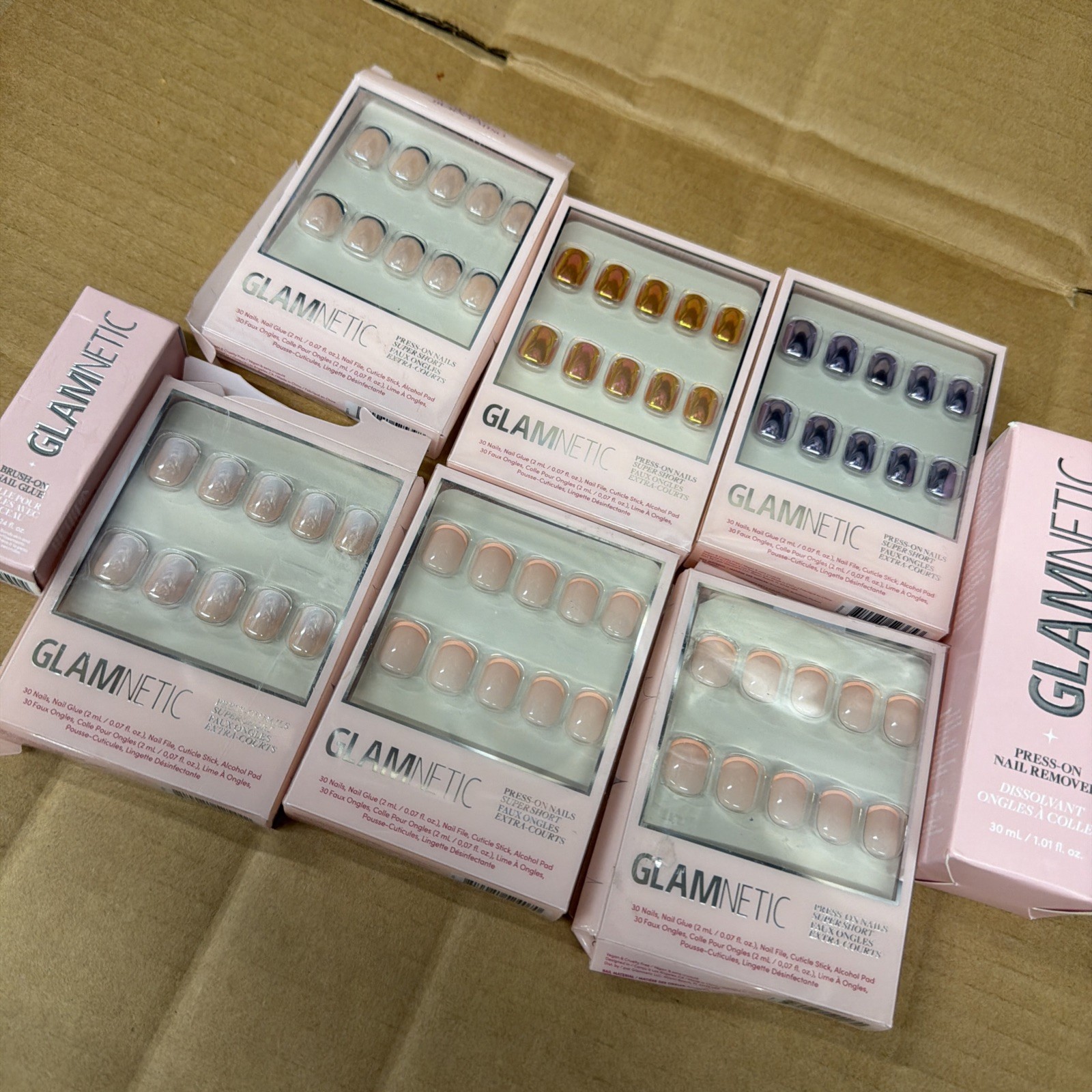 Glamnetic Super Short Press On Nail Set Of 6 Glue/Remover