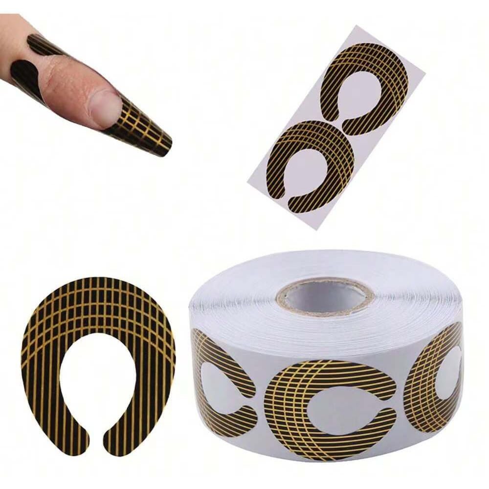 DL-C196 Horseshoe Nail Forms Extension for Acrylic/Gel (500 Per Roll)