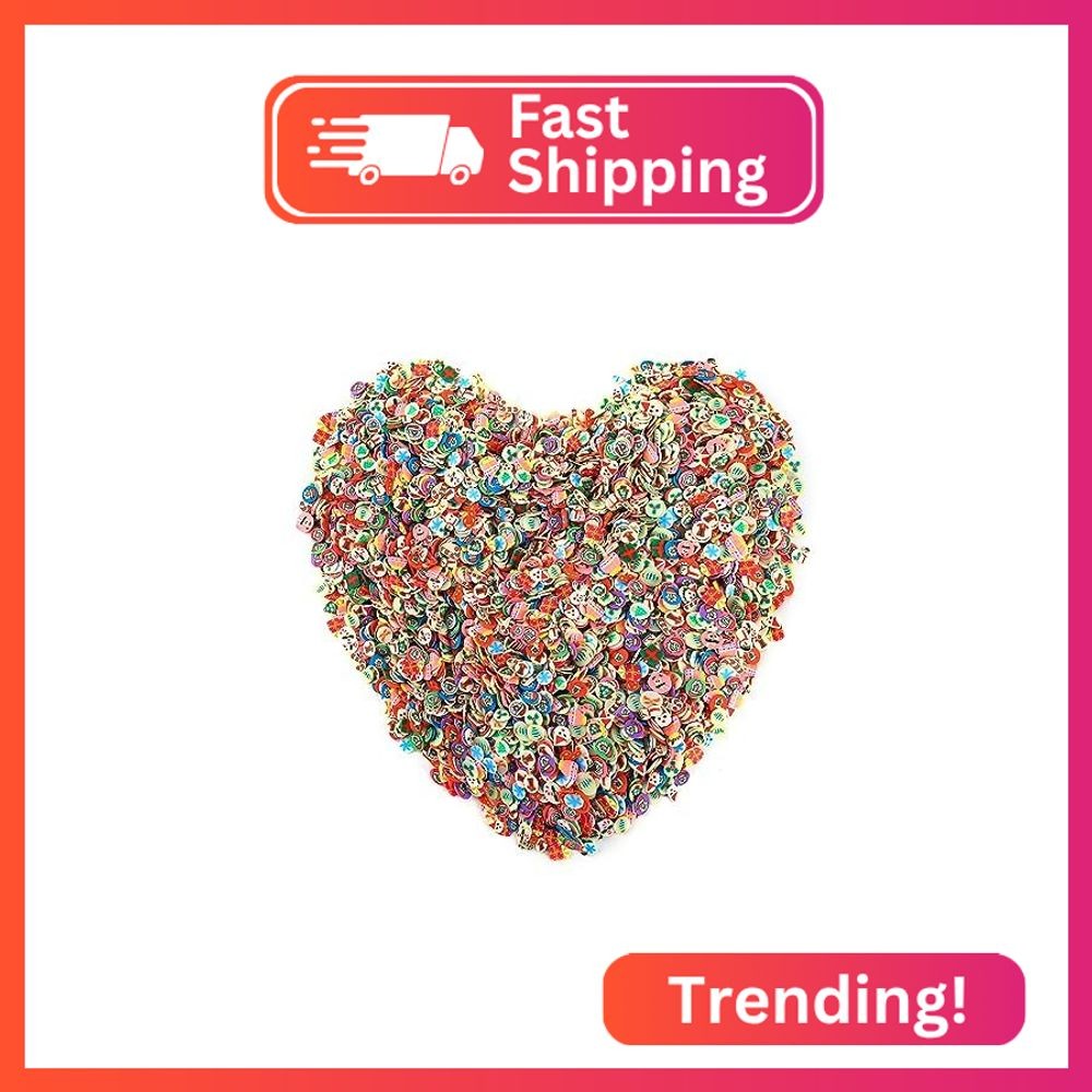HOCIBES 5000PCS Nail Art Slices, Cute Design, 3D Polymer Clay, DIY Craft Slices