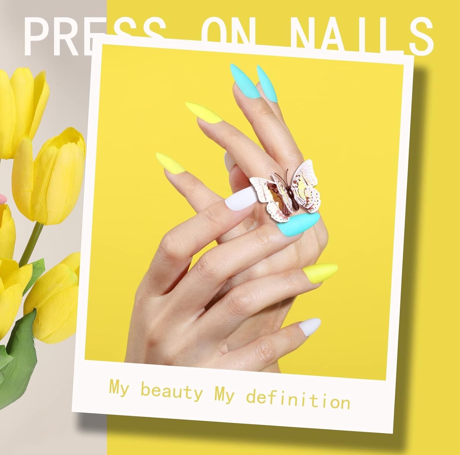 Press on Nails Almond Matte, 24 Colors 576PCS Press on Nails Medium Almond Ma…
