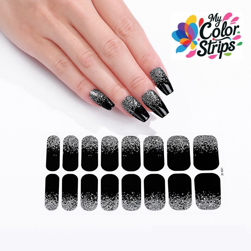 Full Size Nail Wraps Stickers Polish Look Art Glitter Ombre/French Nails USA