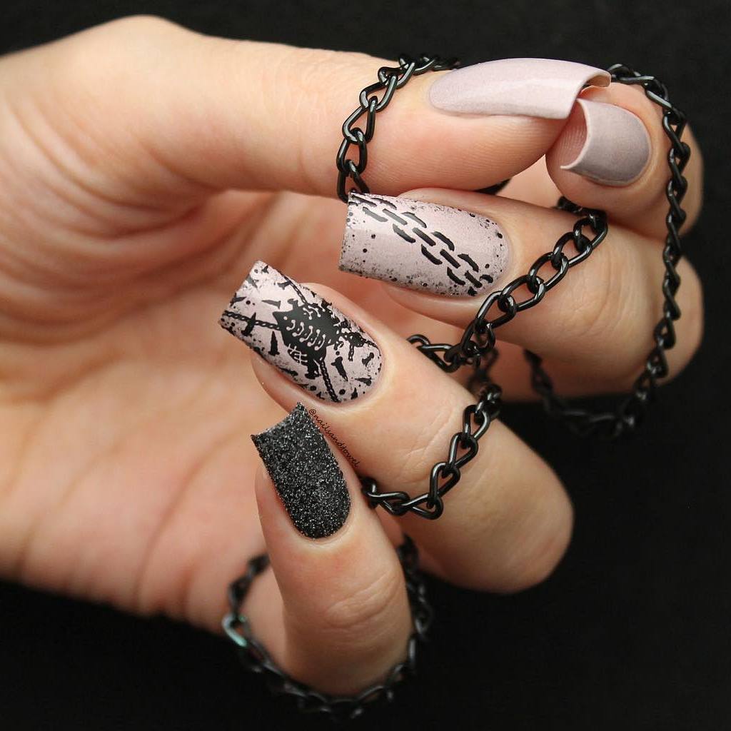 Chain Stencils for Nails, Halloween Nail Stickers, Nail Art, Nail Vinyls