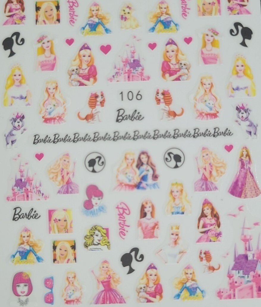 Barbie Princess Nail Art Stickers
