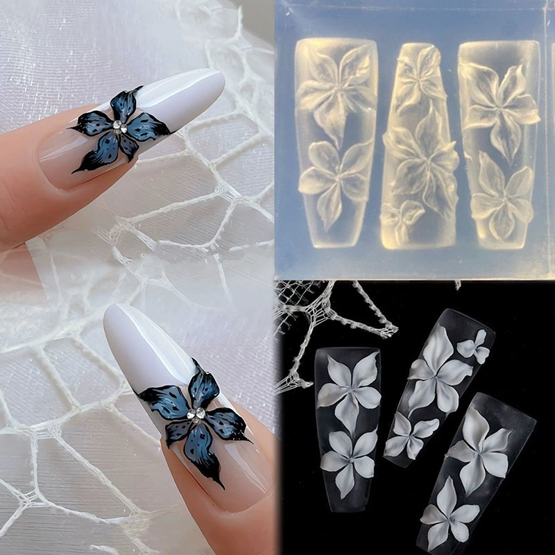 Lily Flower Nail Design Nail Art Silicone Molds Nail Supplies Nail Accessories